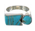 Silver Southwest Turquoise Jewelry Ring Size 6-1/2 AX90620